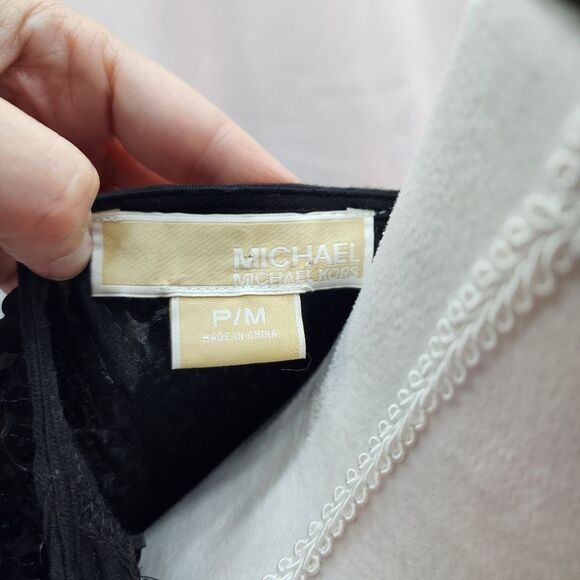MICHAEL Michael Kors Black Allover Sequin Wrap Dress Size Petite Medium - Picture 9 of 12